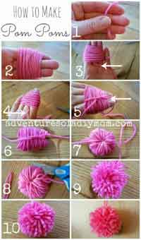 How to Make Pom Poms from Yarn