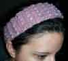 Pink Ice Beaded Headband and Wristcuffs