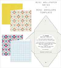 Mini Wallpaper Notes + Envelope Template