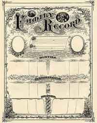 Printable Family Record Certificate
