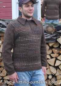 Noro Yarn Men Zipper Sweater