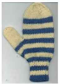 Easy Striped Mittens 