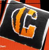 C is for Carson Bengals Football Pillow