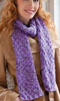 Shimmer Knit & Purl Scarf