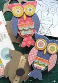 Ozzie the owl chipboard
