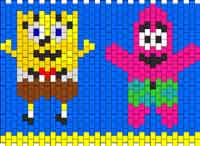 Spongebob And Patrick Cuff Or Small Purse Kandi Pattern