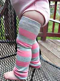Baby Leg Warmers from Socks