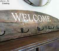 Reclaimed Barn Wood Welcome Sign