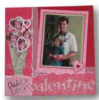 Daddys Little Valentine Scrapbook Page