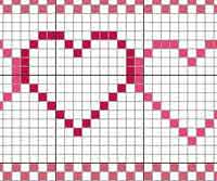 Heart Towel Border - cross stitch
