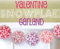 Valentine Snowflake Garland