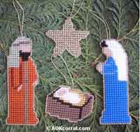 Nativity Christmas Ornaments - plastic canvas