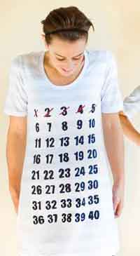 Maternity Calendar Shirt Tutorial