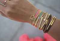 DIY Gold Tube Bracelets