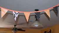 festive fabric bunting