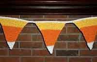 Crocheted Candy Corn Bunting