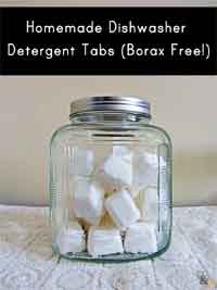 Homemade Dishwasher Detergent Tabs