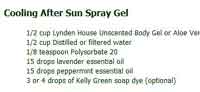Cooling After Sun Spray Gel Recipe