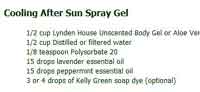 Cooling After Sun Spray Gel Recipe