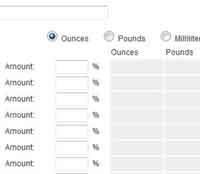 Convert Percentages to Weight