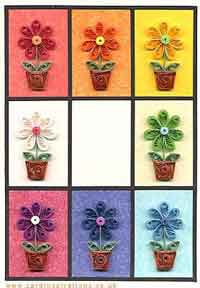 Flower Pot Quilling Card