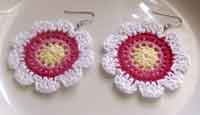 Flower Power Crochet Earrings