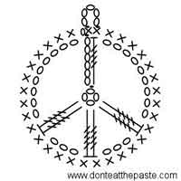 Peace Symbol Crocheted Earring Pattern