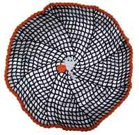 Halloween Spiral Spider Web Crochet Doily