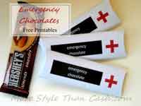 Emergency Chocolate Printable
