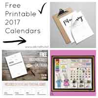 Free Printable 2017 Calendars