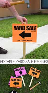 Printable Yard Sale Sign