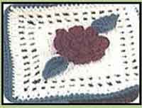 Rose On The Square Afghan