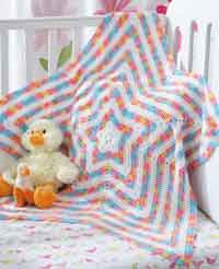 Striped Star Baby Blanket