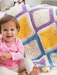  Granny Cluster Baby Blanket