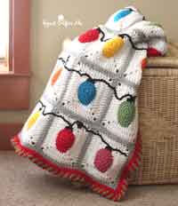 Crochet Christmas Lights Blanket