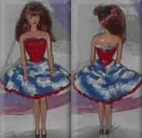 Red, White & Blue Barbie Dress 