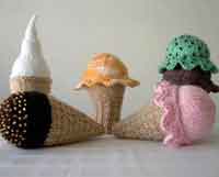 Knit and Crochet Ice Cream Treats