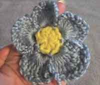 Crochet Pansy Flower Variation 1