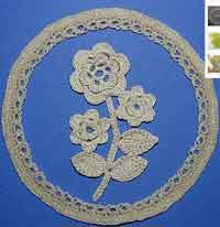 Irish Crochet Floral Picture