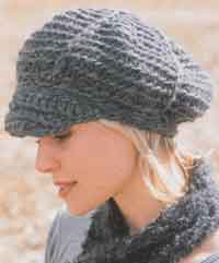 Crochet Cap in Eskimo and scarf in Puddel