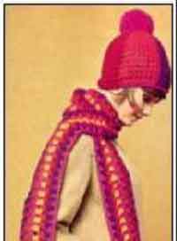 Striped Scarf & Hat - Groovy Crochet - 