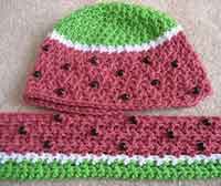 Watermelon Hat and Scarf