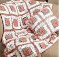 Rose Trellis Pillow & Afghan