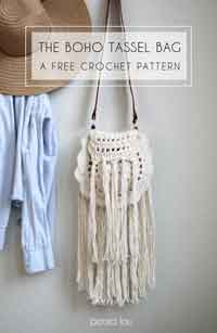 Boho Tassel Crochet Bag Free Pattern