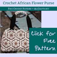 Crochet African Flower Purse
