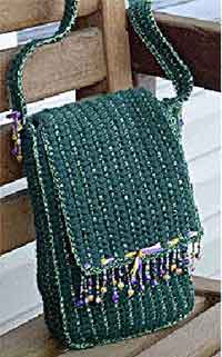 Beaded Fringe Crochet Handbag