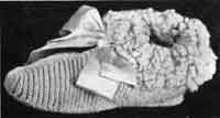 Vintage Ladies Ribbed House Slipper