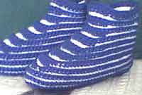 High Top Striped Slippers