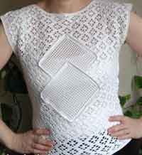 Lace Summer Top w/ Filet Inserts.