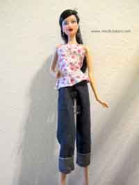 Barbie Doll Blue Jeans Sewing Pattern